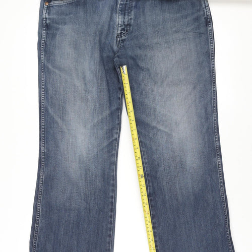 Wrangler Women Blue 16 Straight Leg Mid Rise Denim Jeans