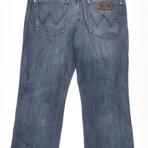 Wrangler Women Blue 16 Straight Leg Mid Rise Denim Jeans
