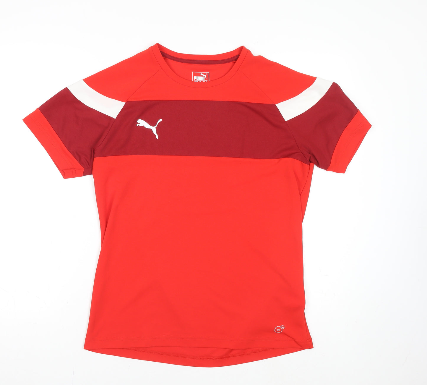 Puma Men's Red Colourblock Athletic T-Shirt Size M