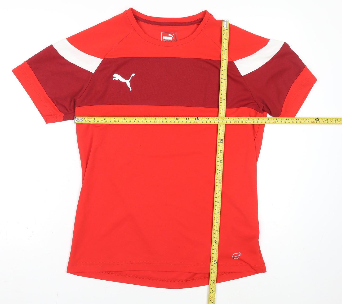 Puma Men's Red Colourblock Athletic T-Shirt Size M