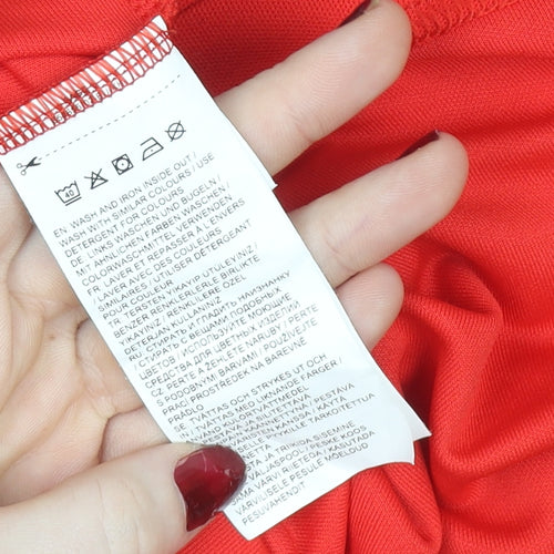 Puma Men's Red Colourblock Athletic T-Shirt Size M