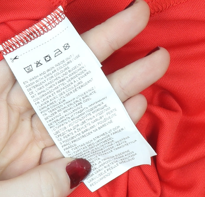 Puma Men's Red Colourblock Athletic T-Shirt Size M