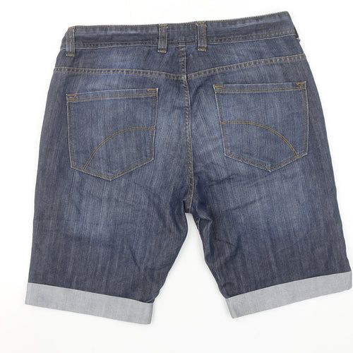 Cedar Wood State Men's Blue Denim Chino Shorts W34 Regular Fit