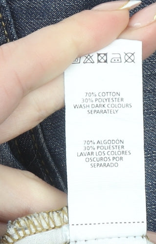 Cedar Wood State Men's Blue Denim Chino Shorts W34 Regular Fit