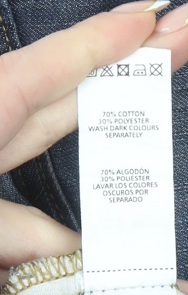 Cedar Wood State Men's Blue Denim Chino Shorts W34 Regular Fit