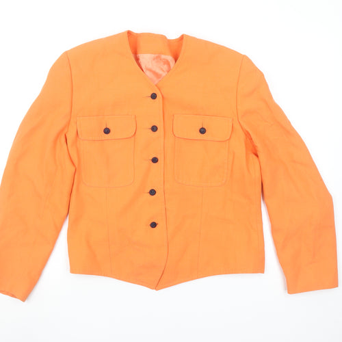 Libra Women’s Orange Woven Tailored Blazer Size 12