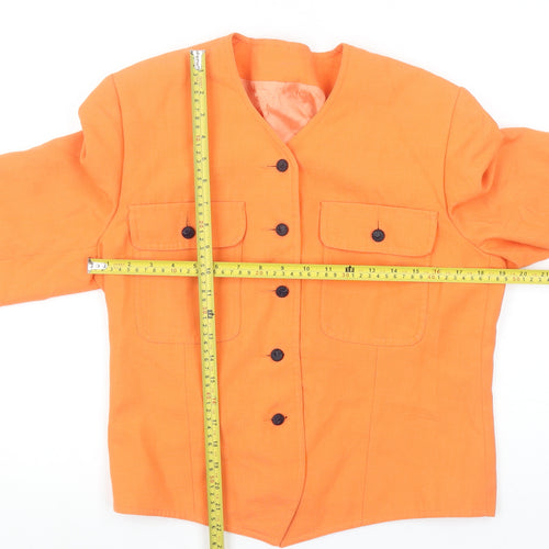 Libra Women’s Orange Woven Tailored Blazer Size 12