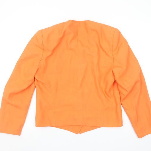 Libra Women’s Orange Woven Tailored Blazer Size 12
