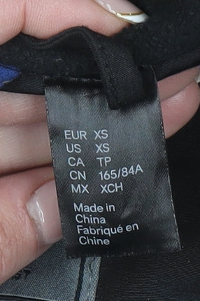 H&M Divided Men's Black XS Parka Jacket Hooded Water Resistant