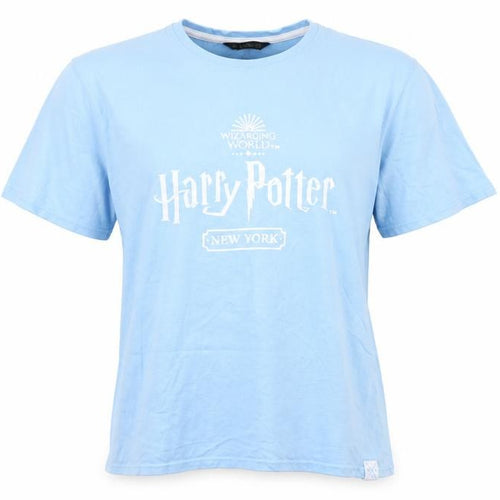 Harry Potter Women's Blue Cotton Short Sleeve T-Shirt L