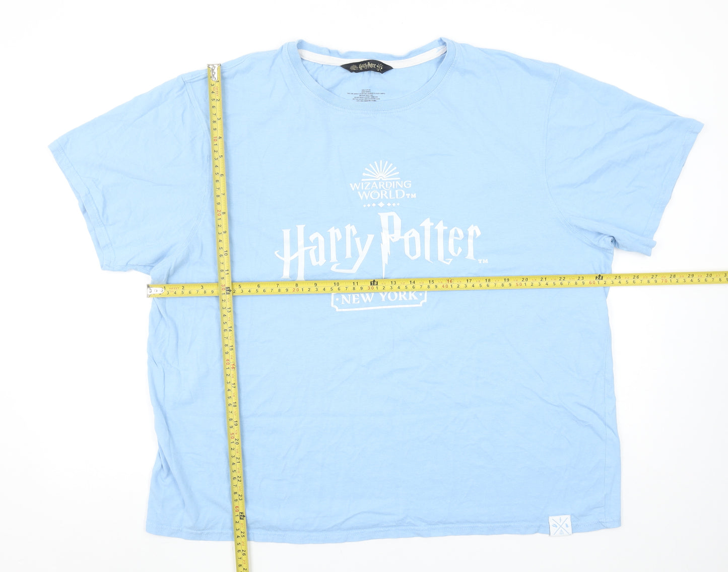 Harry Potter Women's Blue Cotton Short Sleeve T-Shirt L