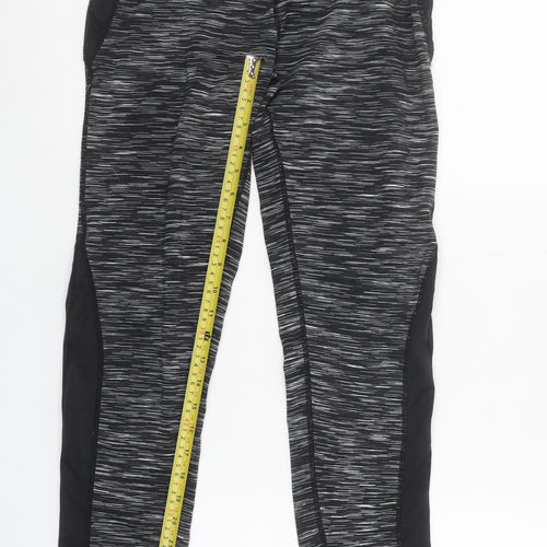 Diesel Women's Black Activewear Leggings Size S Slim Fit Polyester