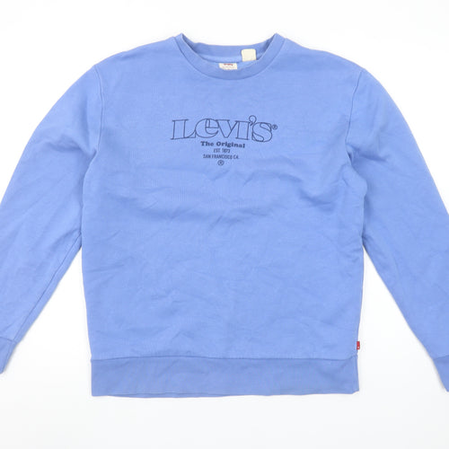 Levi's Men's Blue Crew Neck Pullover Sweatshirt Size S