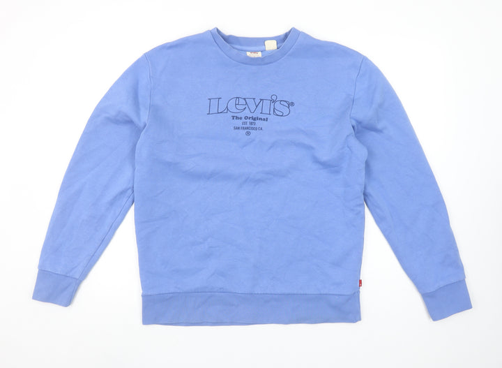 Levi's Men's Blue Crew Neck Pullover Sweatshirt Size S