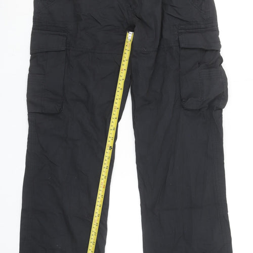 Dunnes Men's Navy Cargo Trousers 32W 30L Cotton Straight Leg