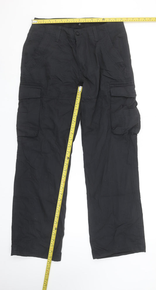 Dunnes Men's Navy Cargo Trousers 32W 30L Cotton Straight Leg