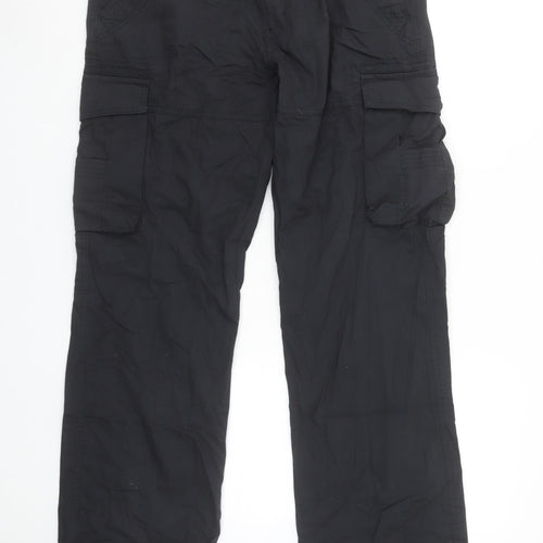 Dunnes Men's Navy Cargo Trousers 32W 30L Cotton Straight Leg
