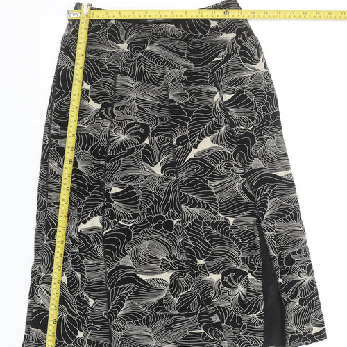 St. Bernard for Dunnes Stores Women's Black Floral A-Line Midi Skirt Size 10