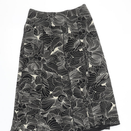 St. Bernard for Dunnes Stores Women's Black Floral A-Line Midi Skirt Size 10