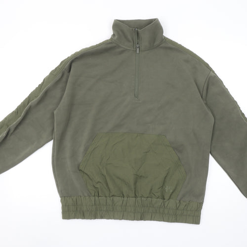 Helen Steele x Dunnes Stores Womens Khaki 1/4 Zip Pullover Sweatshirt M