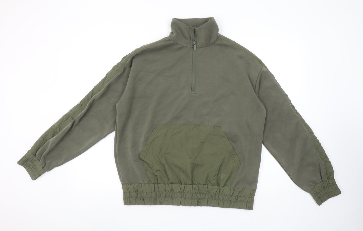 Helen Steele x Dunnes Stores Womens Khaki 1/4 Zip Pullover Sweatshirt M