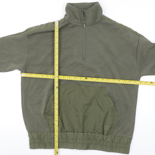 Helen Steele x Dunnes Stores Womens Khaki 1/4 Zip Pullover Sweatshirt M