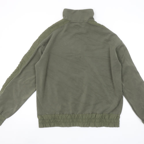 Helen Steele x Dunnes Stores Womens Khaki 1/4 Zip Pullover Sweatshirt M