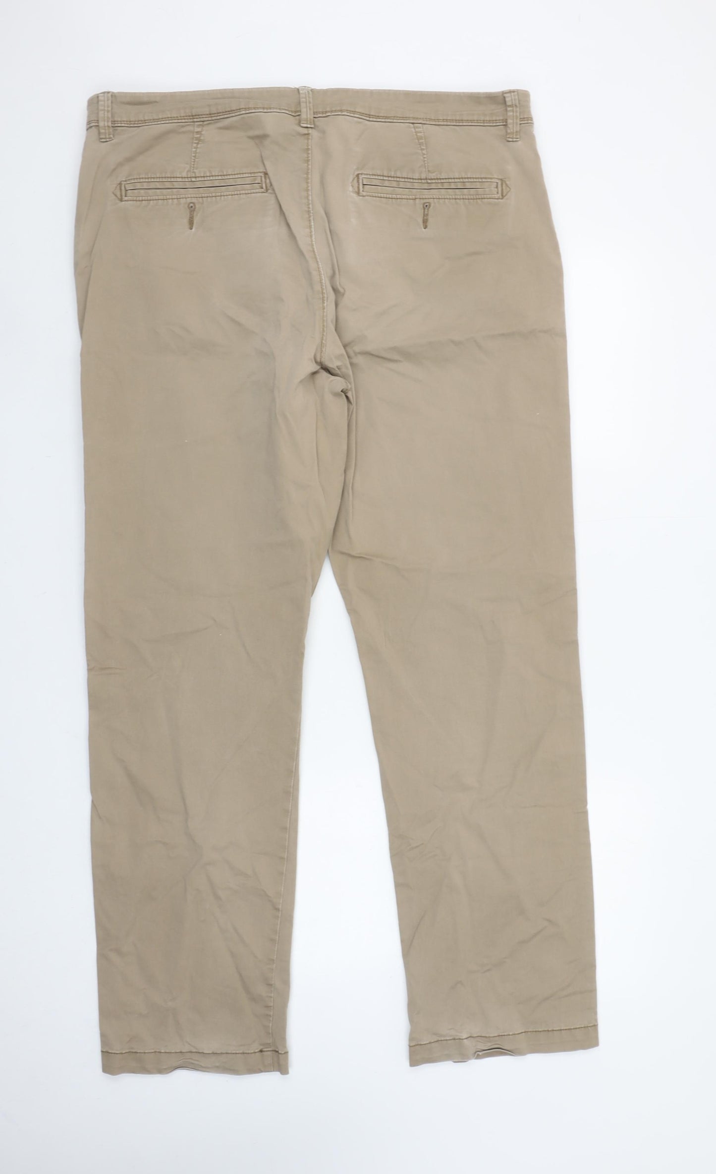 St. Bernard for Dunnes Stores Men's Beige Chino Trousers 38W 32L Cotton Stretch
