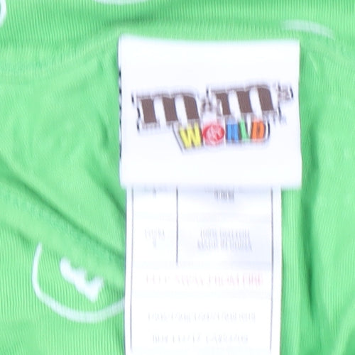 M&M's World Women's Green Racerback Tank Top Size S Cotton Summer
