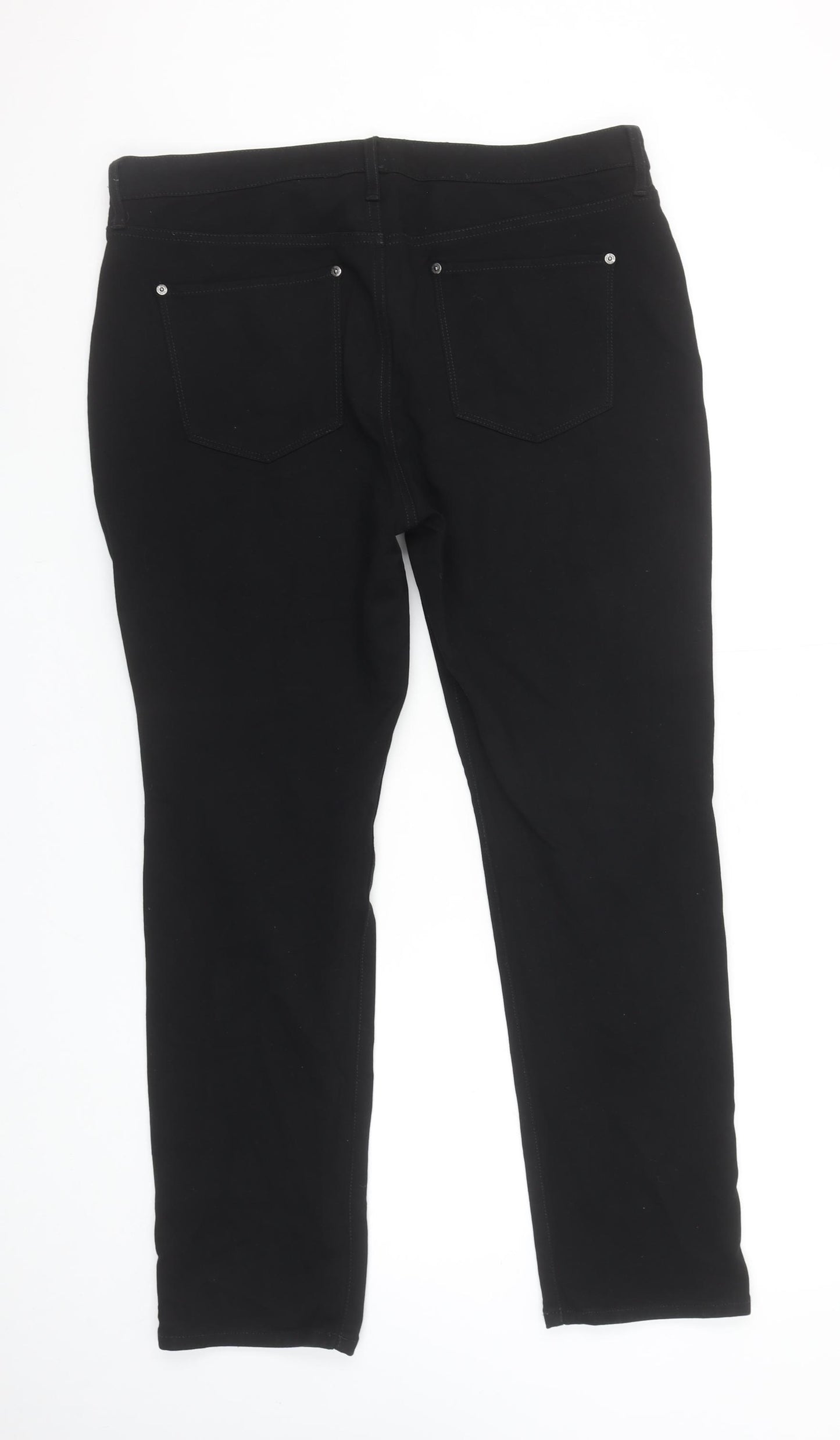 Gloria Vanderbilt Women's Black Size 14 Stretch Straight Leg Trousers