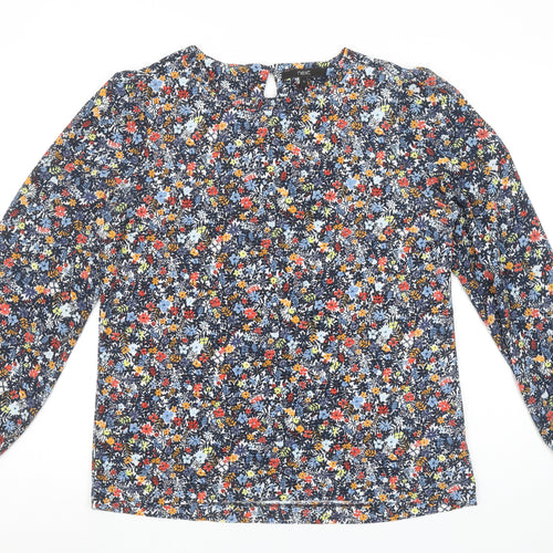 Next Women's Multicoloured Floral Long Sleeve Tunic Blouse Size 12