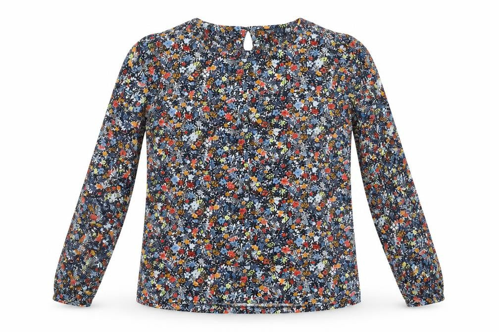 Front view of Next Women's Multicoloured Floral Long Sleeve Tunic Blouse, size 12