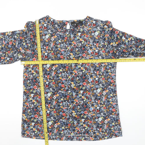 Next Women's Multicoloured Floral Long Sleeve Tunic Blouse Size 12
