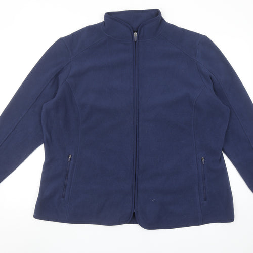 Dunnes Stores Mens Blue Fleece Full Zip Jacket 2XL Regular Fit