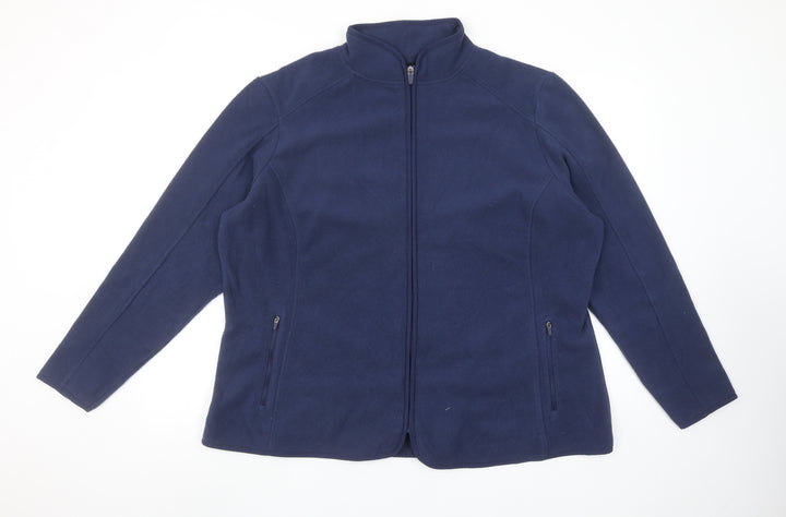 Dunnes Stores Mens Blue Fleece Full Zip Jacket 2XL Regular Fit