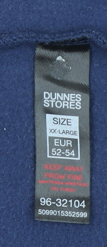 Dunnes Stores Mens Blue Fleece Full Zip Jacket 2XL Regular Fit