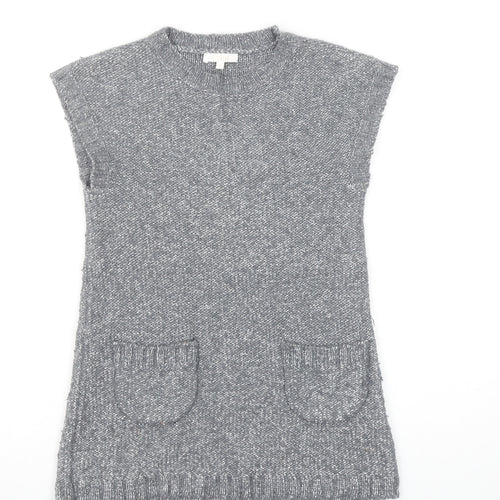 Chloé Women's Grey Knit Sleeveless Tunic Jumper Size 6
