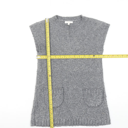 Chloé Women's Grey Knit Sleeveless Tunic Jumper Size 6