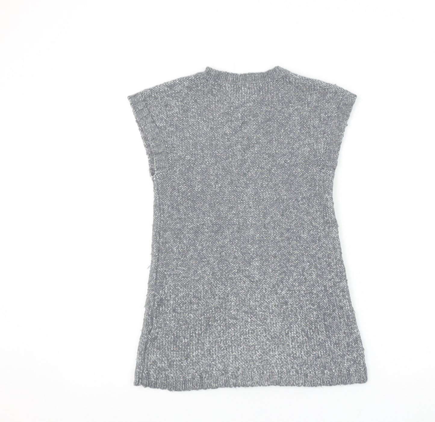 Chloé Women's Grey Knit Sleeveless Tunic Jumper Size 6