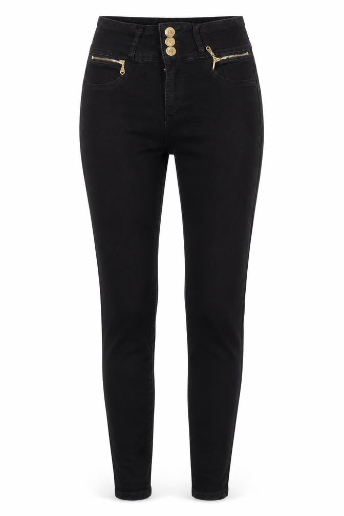 Marc Angelo Unisex Black Skinny High Rise Stretch Jeans Size 10