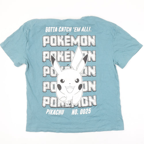 Pokémon Girls Blue Pikachu Graphic T-Shirt 13-14 Years Cotton