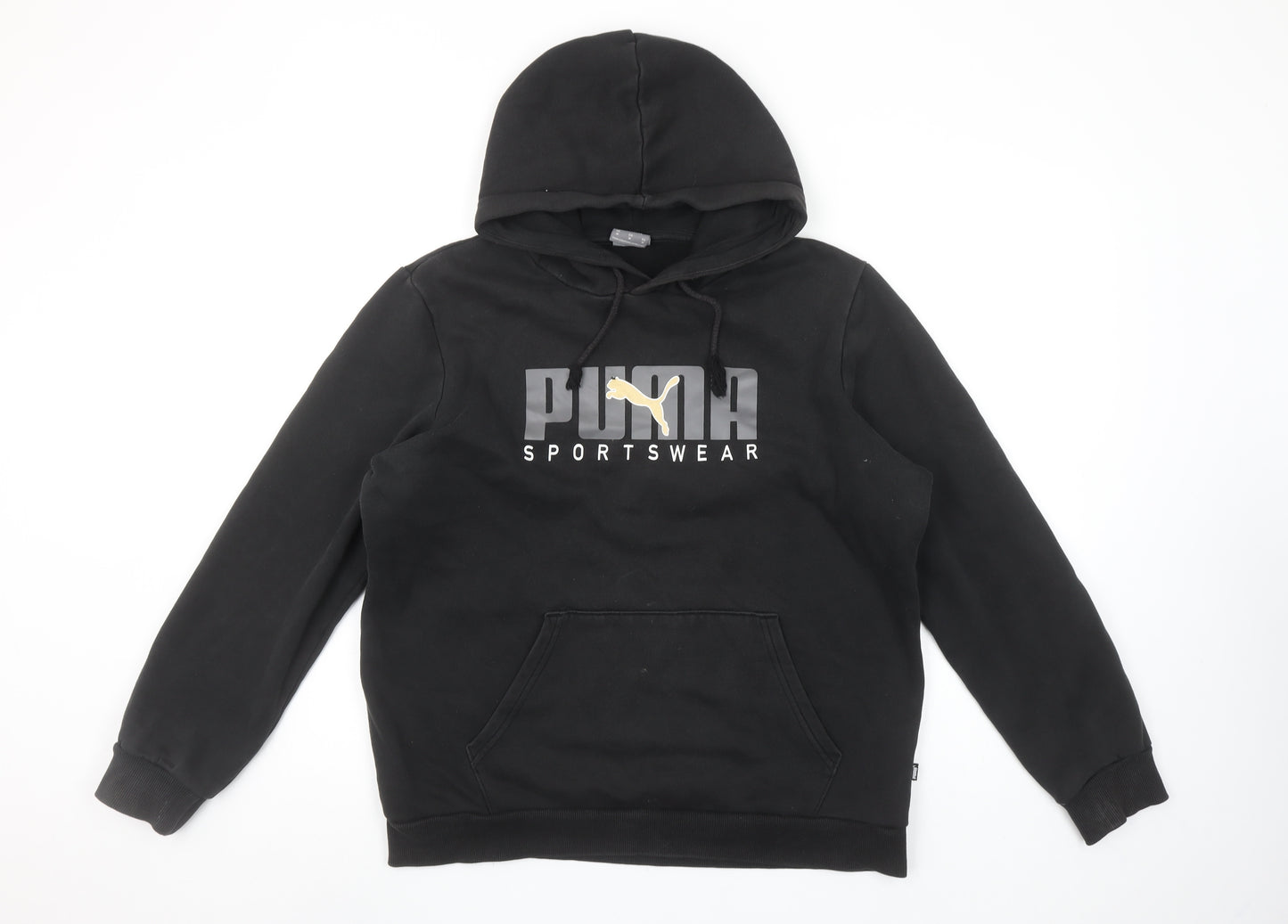 Puma Men's Black Pullover Hoodie M Graphic Sportswear Fleece