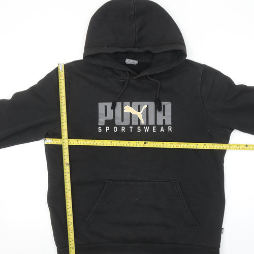 Puma Men's Black Pullover Hoodie M Graphic Sportswear Fleece