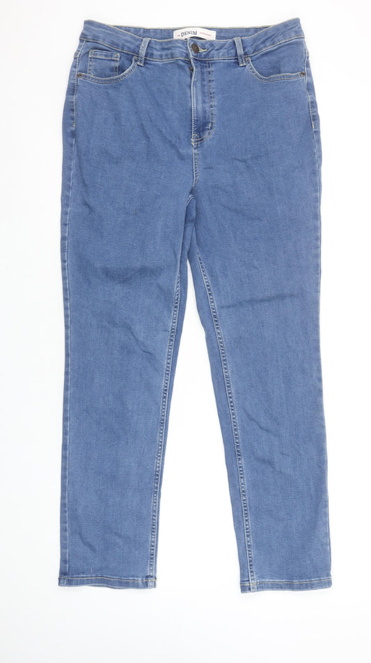 Edinburgh Woollen Mill Women’s Blue Size 14 Straight Stretch Jeans