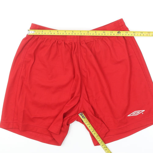 Umbro Men's Red Athletic Football Training Shorts Size M
