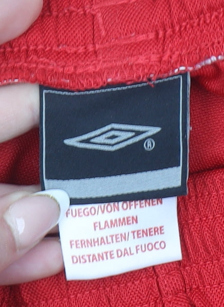 Umbro Men's Red Athletic Football Training Shorts Size M