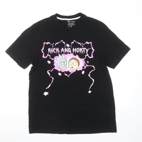 Adult Swim Rick and Morty Black Unisex Small Graphic T-Shirt