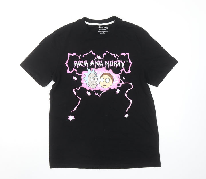 Adult Swim Rick and Morty Black Unisex Small Graphic T-Shirt