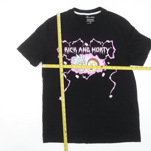 Adult Swim Rick and Morty Black Unisex Small Graphic T-Shirt