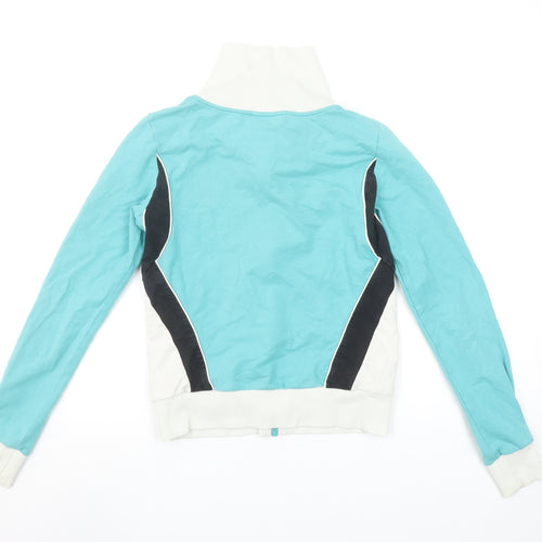 Puma Women's Blue Full Zip Sweatshirt Size 10 UK Lightweight Logo